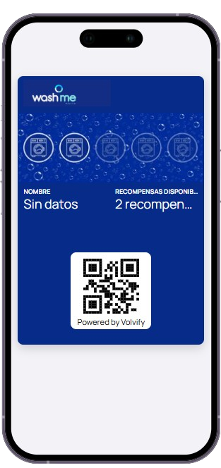 Mockup de tarjeta de recompensas en celular